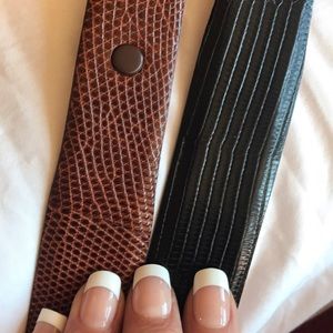 2 James Reid , Ltd genuine lizard belts.  36 “